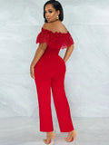 Modest Off-the-shoulder Sleeveless Solid Hollow Out Ankle Length Regular