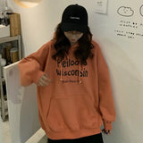 Women Letters Medium-long Warm Harajuku Bf Womens Korean Style with Pockets Students Loose Casual New Arrivals