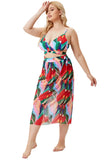 Printed Casual Strap High Waist Regular Plus Size Two Piece Skirt