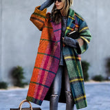New 2025 Autumn Women's Long-Sleeved Collar Coat Prints The Long