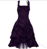 Lolita COS Gothic Slimming Irregular Design Strap Corset Dress
