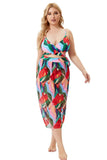 Printed Casual Strap High Waist Regular Plus Size Two Piece Skirt