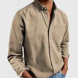 New Men's Shirt New Long-Sleeved Collar Men's