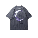 Men's Street T Shirt Lightning Skull Moon Cotton T-Shirt 2020 Summer Men Short Sleeve High Quality Tees