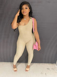 Sexy One Shoulder Sleeveless Solid Full Length Skinny