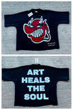Short-Sleeved Summer Leisure Loose Demon Printing Boys And Girls Source-Outfit