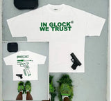 Street Pistol Trend New Front And Rear Printing T-Shirt Gothic High Street Short-Sleeved Round Collar