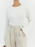 Collar Knitted Sweater Long-Sleeved Pit Strip Bottom Shirt Solid Color Tight Autumn And Winter Top