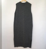 split Warm Women Autumn Winter Long Sweater Knitted Sundress Loose o neck Sleeveless long vest Dresses Robe Femme