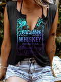 Women Tank Top Print Vest Gradient Wine Element Vest Street Shooting Vest Female For Girls Sleeveless Tank Top