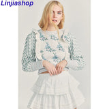 Knit Sweater Fashion Ladies O-Neck Stitching Ruffle Streetwear Cardigan Female Clothing Comfortable