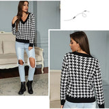 V Neck Knitted Pullover Sweater Women Long Sleeve Loose Pullovers Female 2022 Spring Fashion Ladies Knit Jumper