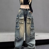 High-Street Wide-Legged Jeans Women's Autumn New Low-Waist Design Feel Loose And Show The Trend Of Skinny Trousers-Outfit