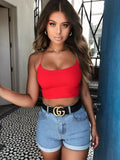 Summer fashion top tee tank Women Sexy Bodycon Party Backless Spaghetti Straps Clubwear t shirt low