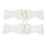 New Milk White Relief Flower Short Girded 16Cm3 Buckle Fish Bone Support Lol Rita Waist