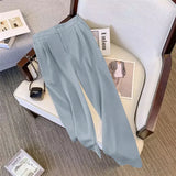 Suit Suit Pants Women Straight Loose 2025 New Spring And Autumn Leisure Wide Legs Commute Black