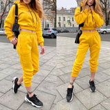 Fleece Letter Two Piece Set Casual Loose Female Tracksuits Hoodies Long Sleeve Shorts Sweatshirt And Jogging Pants