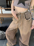 American Style Gradient Slimming Boyfriend Jeans-Outfit
