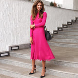 Autumn And Winter Hot New Fashion Women's Clothing Long Sweater Knitted Pure Color Bajamas