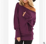 long-sleeved T-shirt autumn new solid color