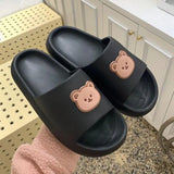Thick Bottom Slippers Home Platform Chunky Heel Living Room Bathroom Slides Non Slip Trend Designer Shoes Ladies