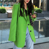 Minimalist Casual Blazer For Women Notched Long Sleeve Solid Temperament Blazers Female Fashion New Clothing