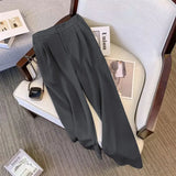 Suit Suit Pants Women Straight Loose 2025 New Spring And Autumn Leisure Wide Legs Commute Black