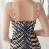 Shining Sequins V Neck Strapless Slim Formal Cocktail Party