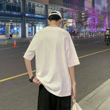 Short-Sleeved T-Shirt Men's Trend Ins Blouse Summer New Loose Large Men's Half-Sleeved T-Shirt-Outfit
