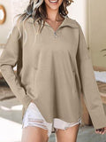 Collar Edgy Autumn And Winter Women's Neutral Style Street Trend Loose Collar Zipper Hat