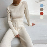 Autumn And Winter Explosion Of Women's Wide-Legged Trousers Long Sleeves Warm Sweater Set