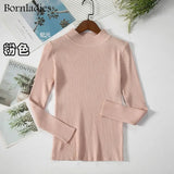 Autumn Winter Basic Turtleneck Knitting Bottoming Warm Sweaters 2022 Women's Pullovers Solid Minimalist Cheap