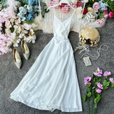 2022 Summer Women Slip Satin Dress Backless Belted Elegant Vacation Party Midi