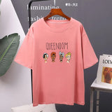 Gothic Character Printed T Shirt Women Harajuku Soft Summer Cotton Tshirt Korean Loose Tees Ins Casual Female