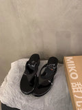 Summer With Skirt Leopard-Print Cool Drag High Heel Sandals Temperament Heel Clipper Flip Flip Flip Slippers Women Shoes