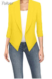 Big Size Slim Women Blazers Fashion 2023 Spring Jacket Female Work Office Solid Pocket Notched Blazer Feminino Coat