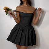 Summer 2024 New Hip Skirt Fashionable Style Lace Features Suspender Fluffy Dress Women-Outfit