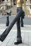 Slim Fit High Stretch Jeans 2023 Spring New Chic Korean Women's Loose Wide Leg Flare Pants Hot Y2k Lifting Buttocks