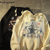 Sweatshirts Women Clothing Vintage Star Embroidery Oversized Tops 2023 Ropa Mujer Hooded Casual Fashion Y2k Hoodies-Outfit