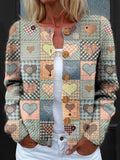 New 3D Printed Women's Cardigan Knitted Jacket Spring Autumn Shirt