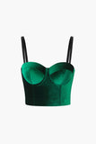Color Vintage Velvet Bustier Cami