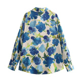 New Silk Satin Printed Loose Casual Shirt 2248802-Outfit