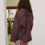 Women's Clothing 2025 Spring New Temperament Fashion Back Folding Loose Long-Sleeved Casual