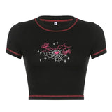 Angel Printed Short Sleeve Crop Top T Shirt Women Summer Clothes Cute Print T-shirt Ladie Streetwear Tee Shirt