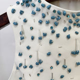 Star Fashion New Heavy Industry Nail Bead Vest Top Open Skirt Set Two