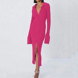 Long Knitted Cardigan Women Tops Female Fashion Slim Sweater Coat Solid Korean Autumn And Winter 2022 New Casual