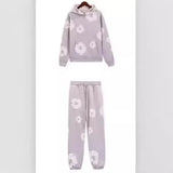 Tide Brand Foam Print Loose Sweater Y2K Hip Hop Street Suit For Men And Women-Outfit