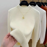 Velvet Solid-Colored Shirt Women's New Spring Retro Korean Version Of Loose And Loose Lazy Casual
