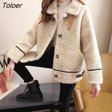 Wool Coat Winter Clothes Women Korean Loose Autumn Winter Wild Thick Fur One-piece Plush Warm Top Fashion Cardigan