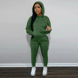 Streetwear 2 Two Piece Sets Womens Winter Outifits 2021 Sweatsuits For Women Long Sleeve Top Pants Skinny Matching